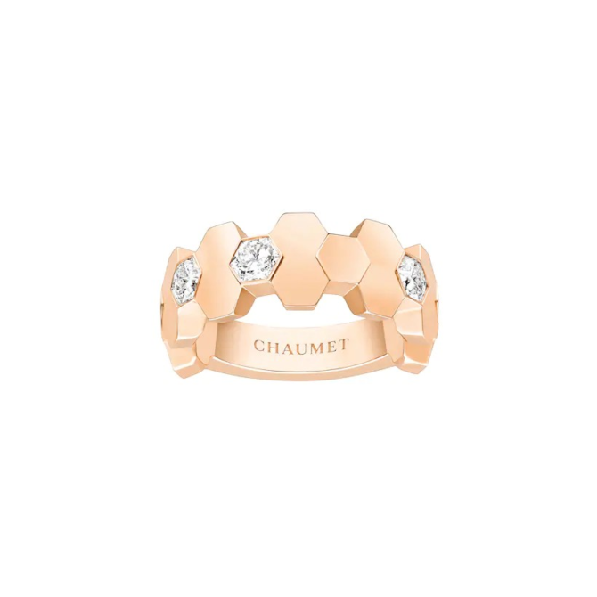 Bee de Chaumet Ring Rose Gold, Diamonds