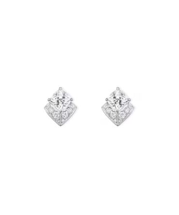 Joséphine Éclat Floral Earrings White Gold, Diamonds