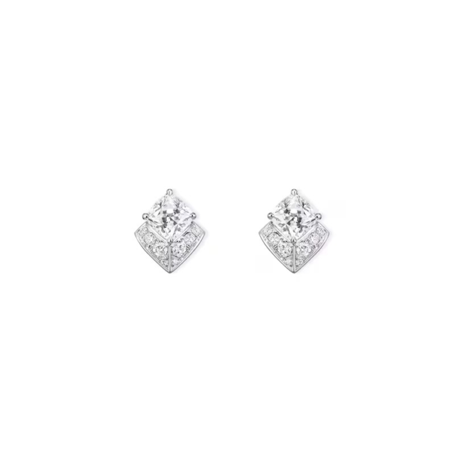 Joséphine Éclat Floral Earrings White Gold, Diamonds