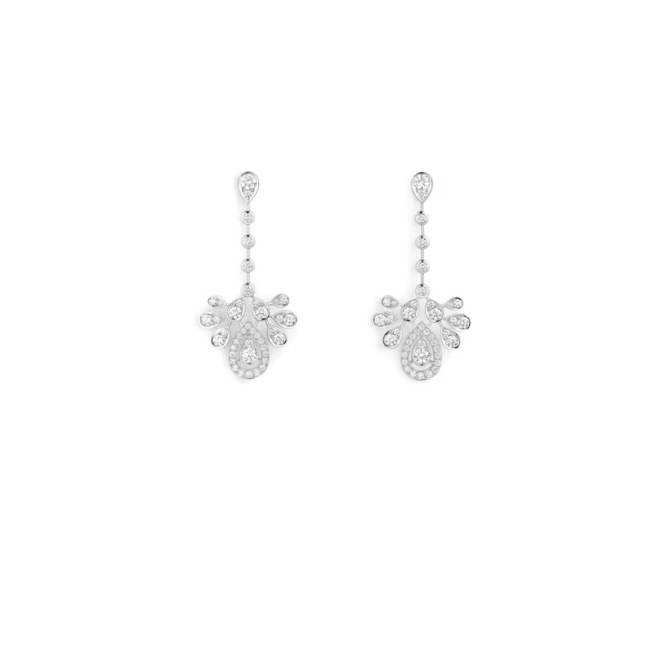 Joséphine Aigrette Impériale Earrings White Gold, Diamonds