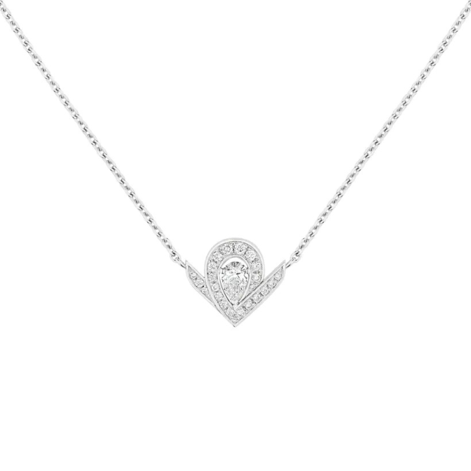 Joséphine Aigrette Pendant White Gold, Diamonds