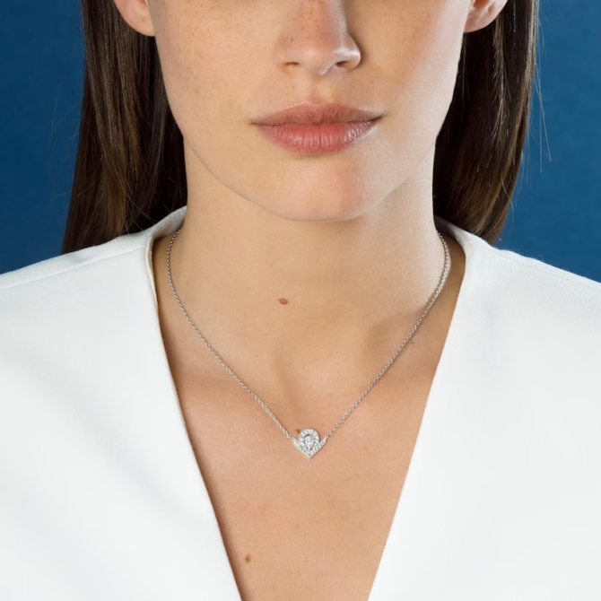 Joséphine Aigrette Pendant White Gold, Diamonds