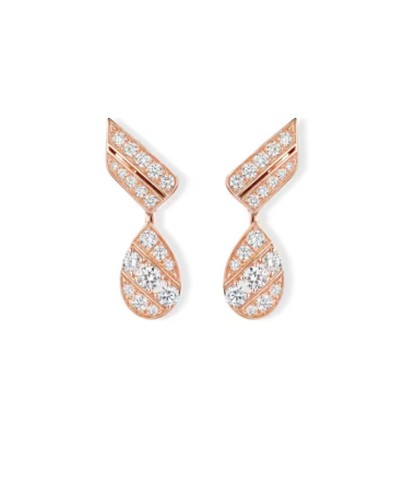 Joséphine Aigrette Earrings Rose Gold, Diamonds