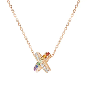 Jeux de Liens Pendant, Rose Gold