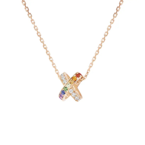 Jeux de Liens Pendant, Rose Gold