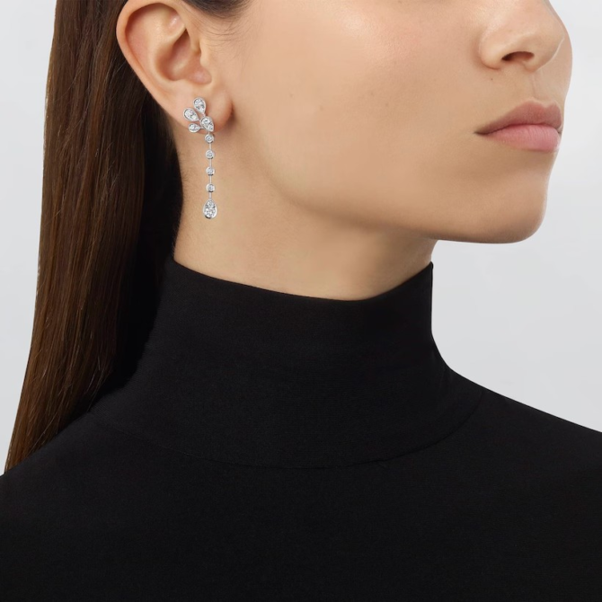 Joséphine Aigrette Impériale Earrings White Gold, Diamonds