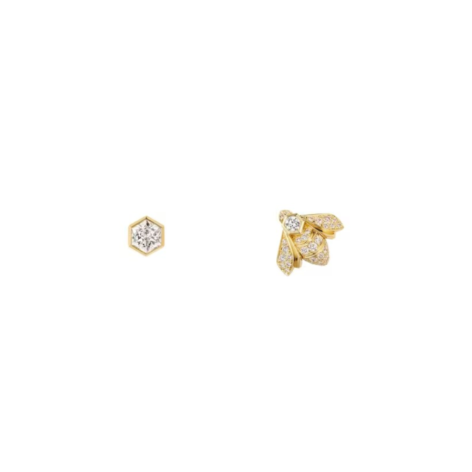 Bee de Chaumet Earrings Yellow Gold, Diamonds