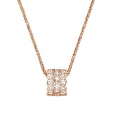 Bee de Chaumet Medium Model Pendant Rose Gold, Diamonds