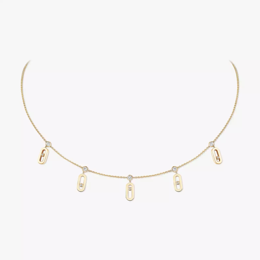 Move Uno Drop Pendant Choker Diamond Necklace