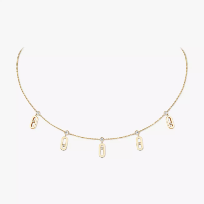 Move Uno Drop Pendant Choker Diamond Necklace