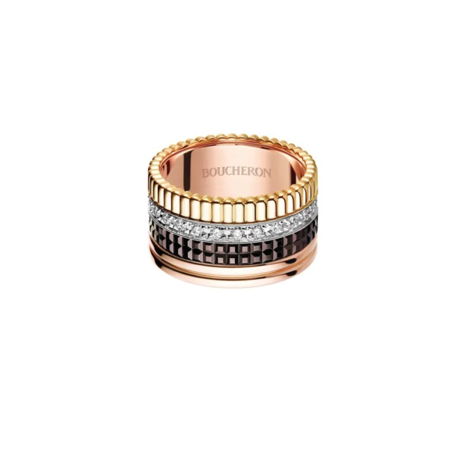 Quatre Classique Large Ring, Diamonds