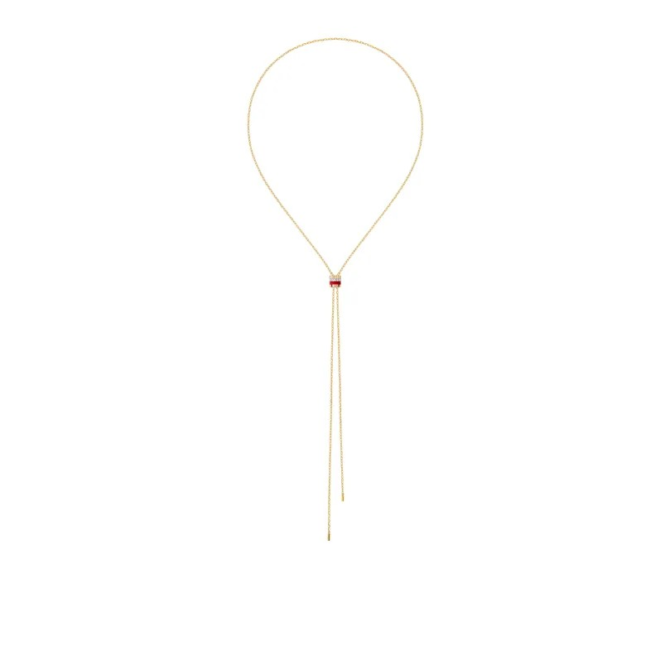 Quatre Red Edition Tie Necklace, Small Model