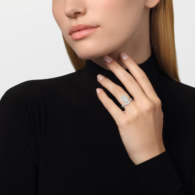 Joséphine Aigrette Solitaire 1ct Platinum, Diamonds