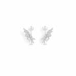 Laurier Earrings White Gold, Diamonds