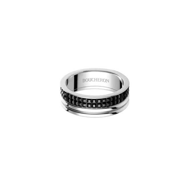 Quatre Black Edition Wedding Band, Large Model