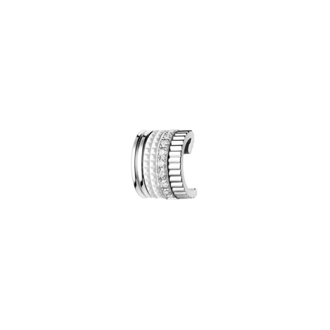 Quatre Double White Edition Clip Earring