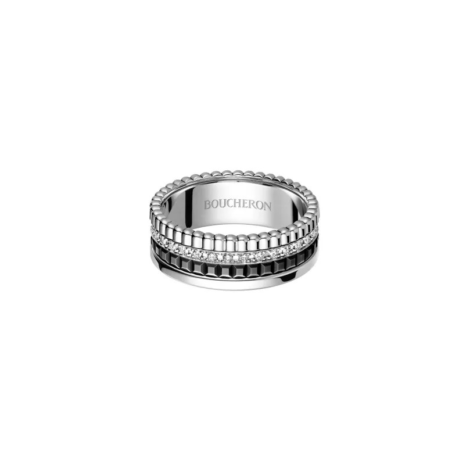 Quatre Black Edition Small Ring, Diamonds