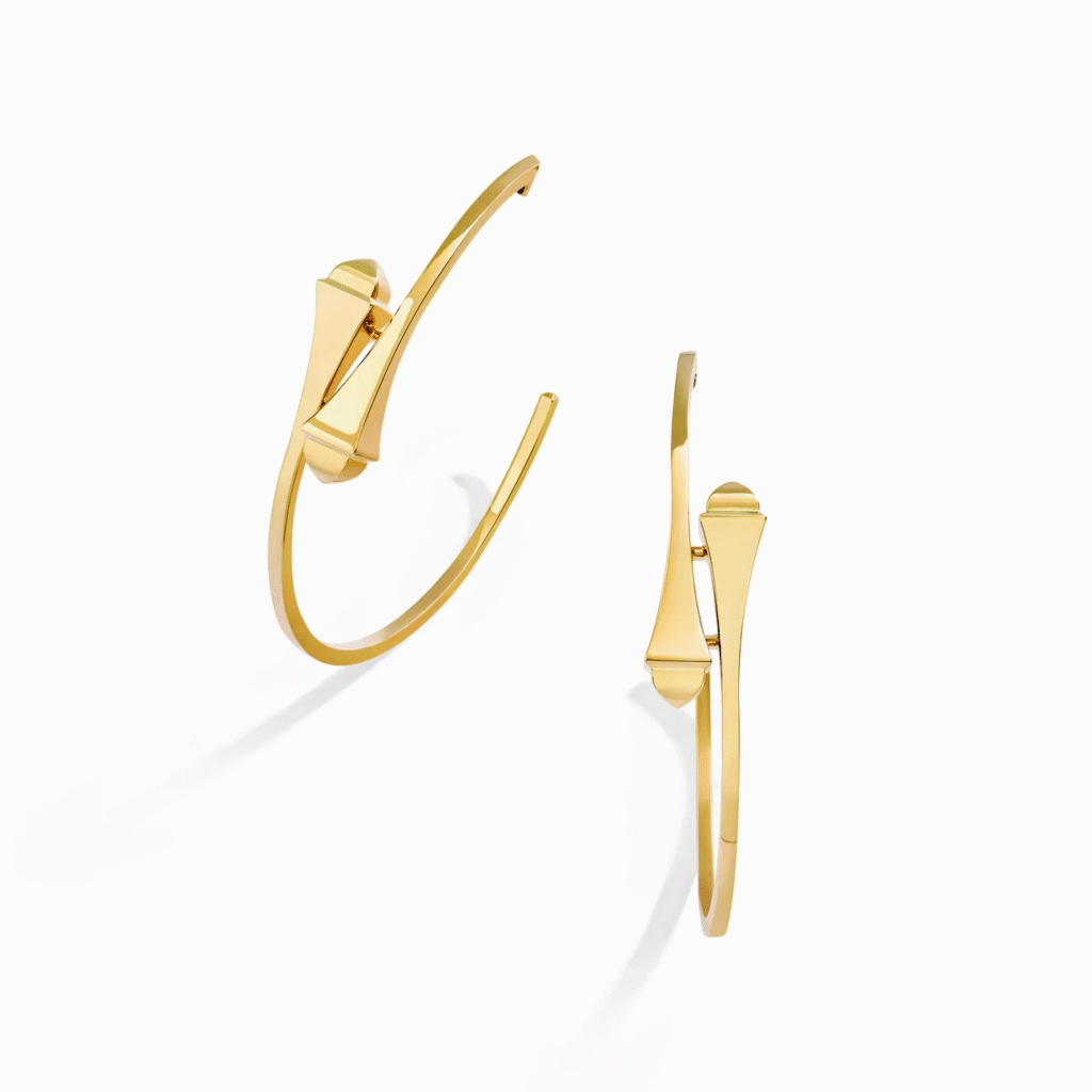 Cleo Full Gold Large Hoop Earrings