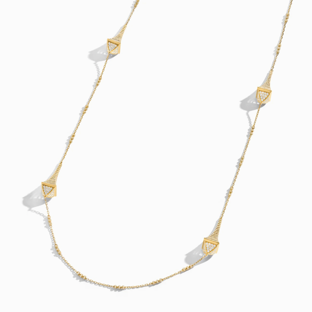 Cleo Rev Full Diamond Long Chain Necklace