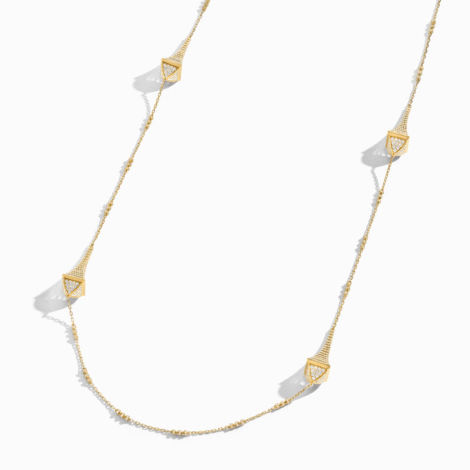 Cleo Rev Full Diamond Long Chain Necklace
