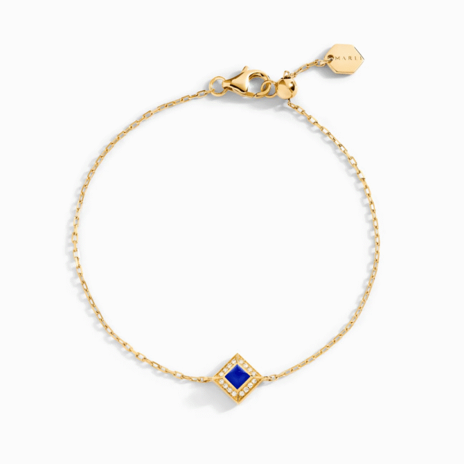Cleo Lotus Pavé Chain Bracelet