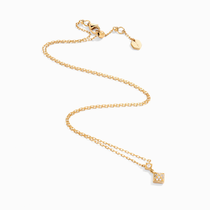 Cleo Lotus Full Diamond Pavé Pendant Necklace