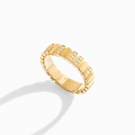 Cleo 2 Link Slim Full Diamond Ring