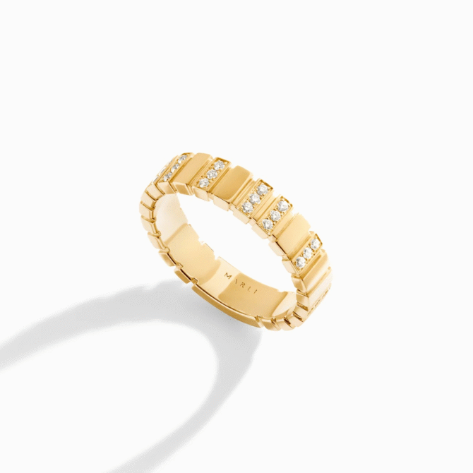Cleo 2 Link Slim Full Diamond Ring