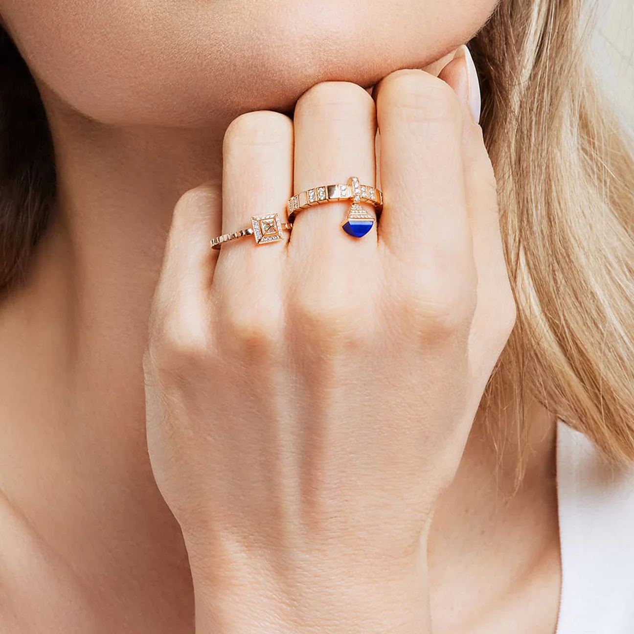 Cleo Lotus Full Diamond Pavé Ring