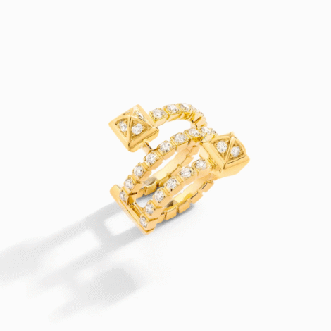Cleo Lotus Full Diamond Twist Ear Cuff (Single L)