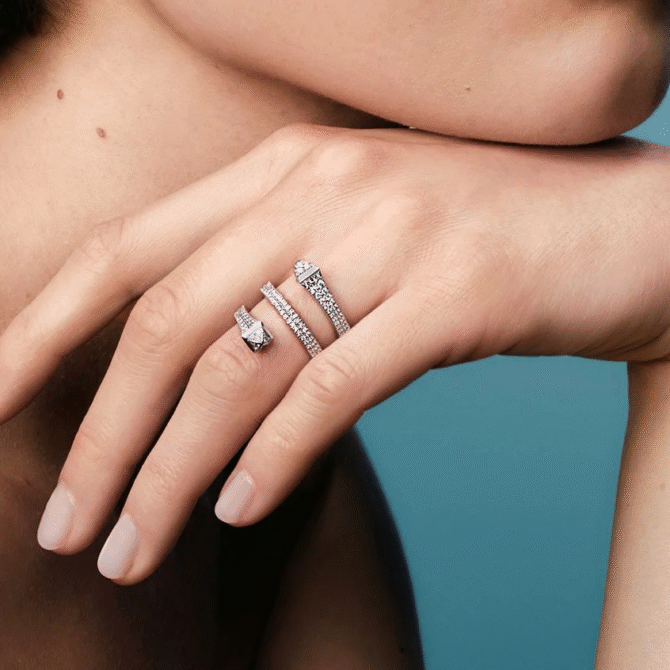 Cleo Full Diamond Twist Ring