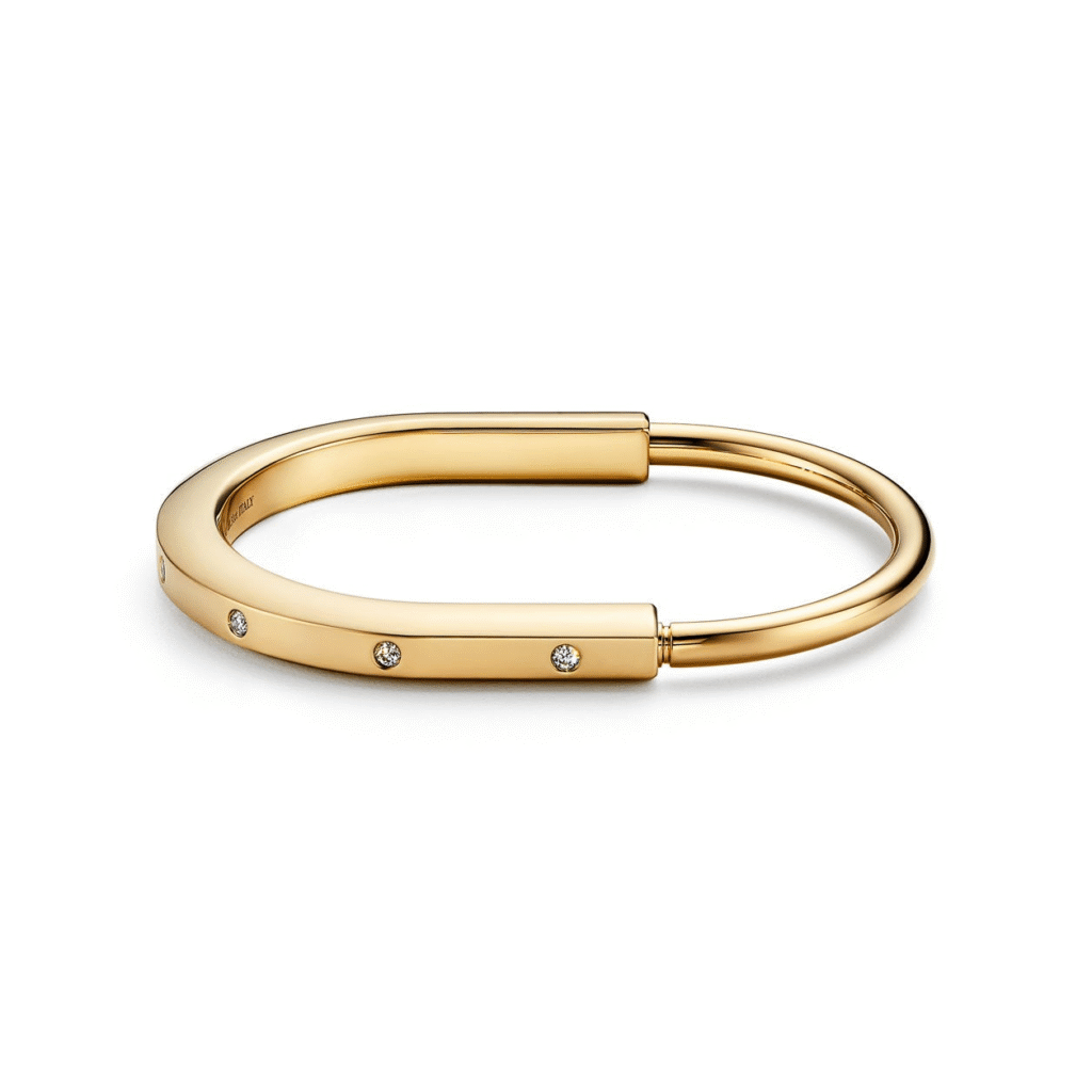 Tiffany Lock Bangle with Diamond Accents