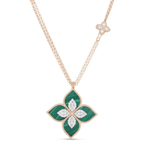 Princess Flower Pendant with Diamonds