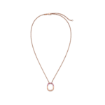 Tiffany Lock Small Pendant in Rose Gold with Pink Sapphires - Image 2