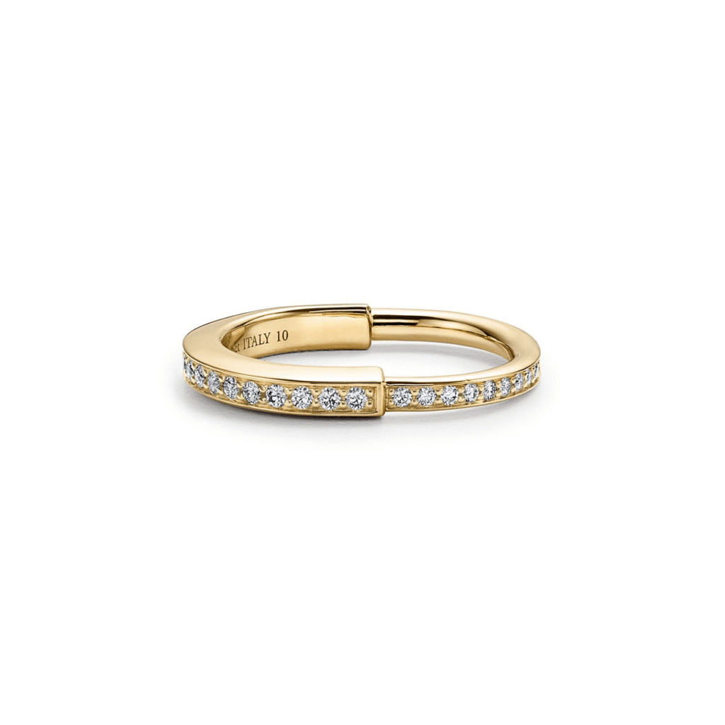 Tiffany Lock Ring with Pavé Diamonds