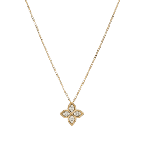 Princess Flower Pendant with Diamonds