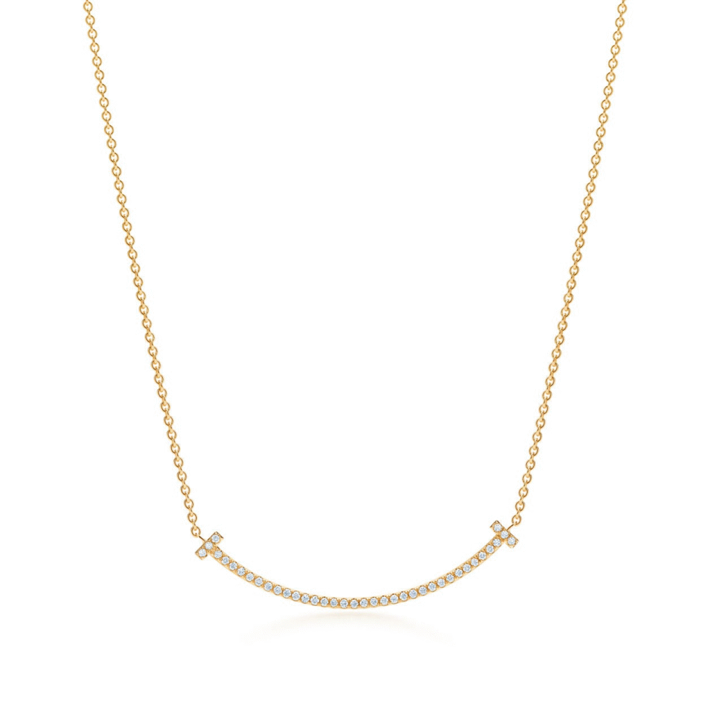 Tiffany T Smile Pendant with Diamonds, Small