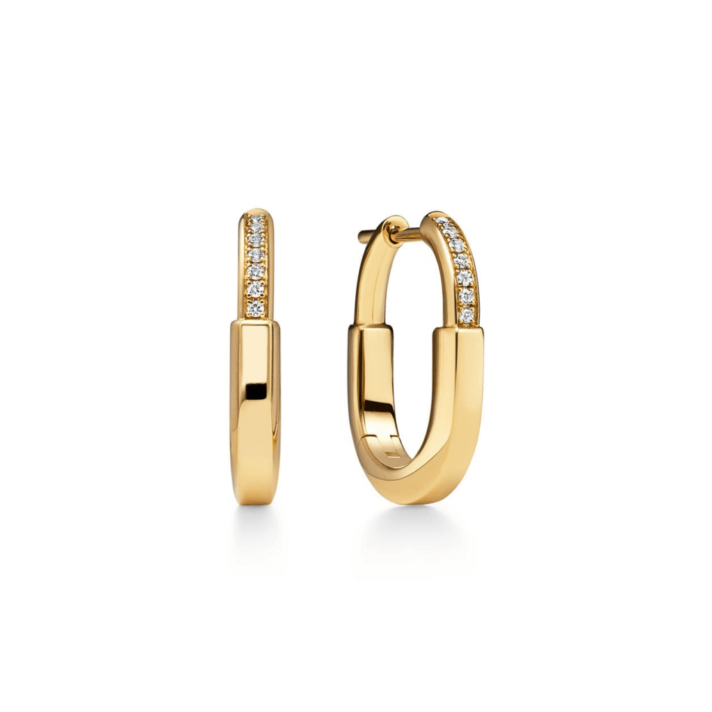 Tiffany Lock Small Earrings with Diamonds