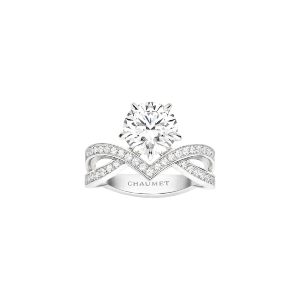 Joséphine Amour d'Aigrette Solitaire Ring 2cts Platinum, Diamonds