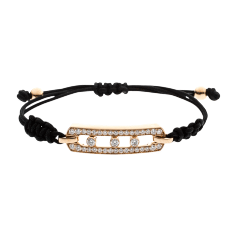 Move Pave Diamonds Cord Bracelet