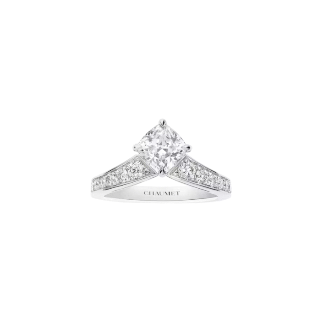 Joséphine Éclat Floral Solitaire Ring 1ct Platinum, diamonds