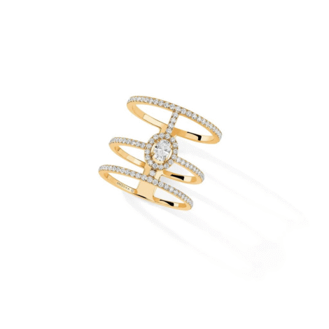Glam'Azone 3 Rows Pavé Ring