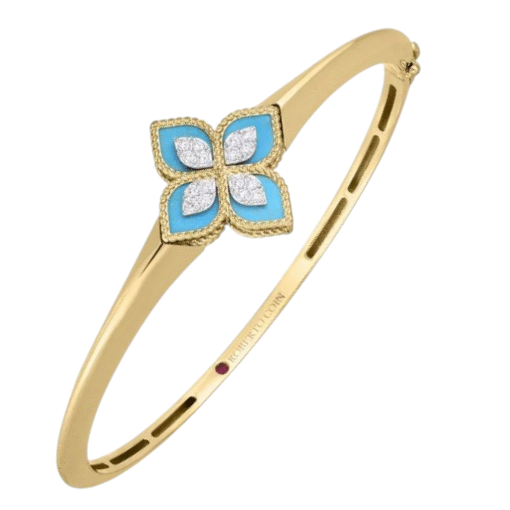 Princess Flower Bangle with Diamonds