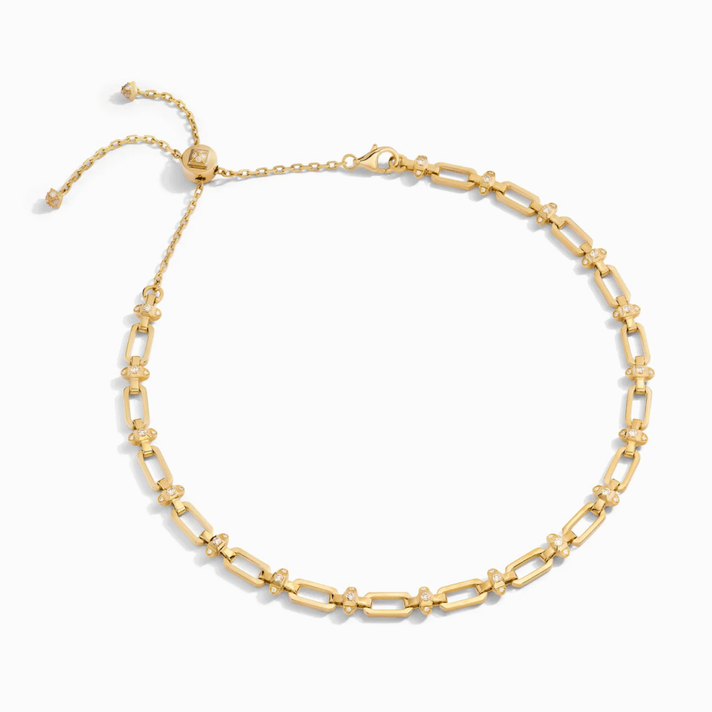 Tip-Top Link Gold Collar Necklace