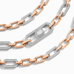 Empire Two-Tone Multi-Layer Diamond Statement Necklace - Image 2