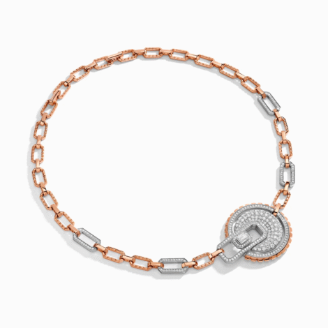 Empire Two-Tone Diamond Statement Collar Necklace