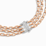 Empire Two-Tone Multi-Layer Diamond Statement Necklace - Image 3