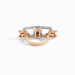 Empire Two-Tone Diamond Statement Open Link Ring - Image 2