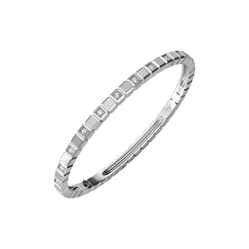 Ice Cube Bangle, Ethical Gold, Half-set Diamonds