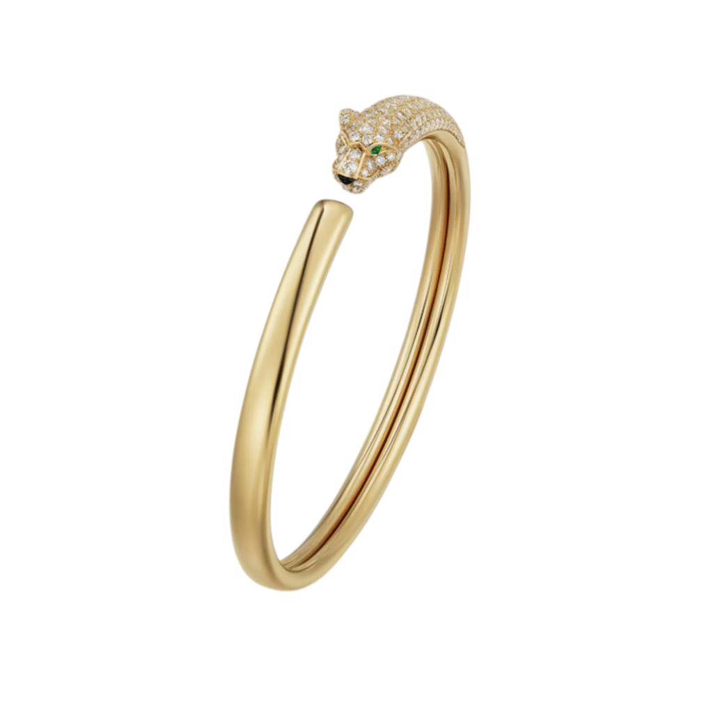 Panthčre de Cartier Bracelet, Small Model, Half-Paved